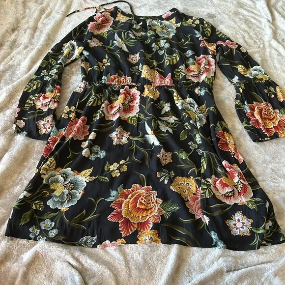 Loft floral long sleeve dress - Picture 6 of 6